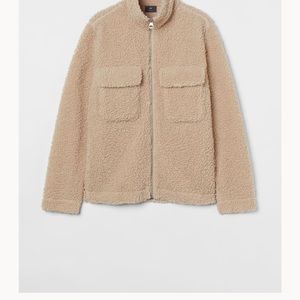 h&m new with tag tan teddy jacket